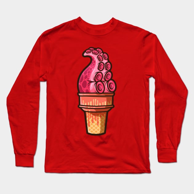 Tentacle Treat (pink ink) Long Sleeve T-Shirt by JenniferSmith